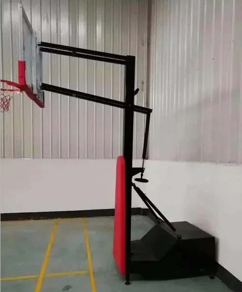 ห่วงบาสเก็ตบอลแบบยกมือได้ มาตรฐานการแข่งขัน สำหรับผู้ใหญ่ ใช้ได้ทั้งในร่ม/กลางแจ้ง ขาตั้งเหล็กเคลื่อนย้ายได้ พร้อมแป้นบาส