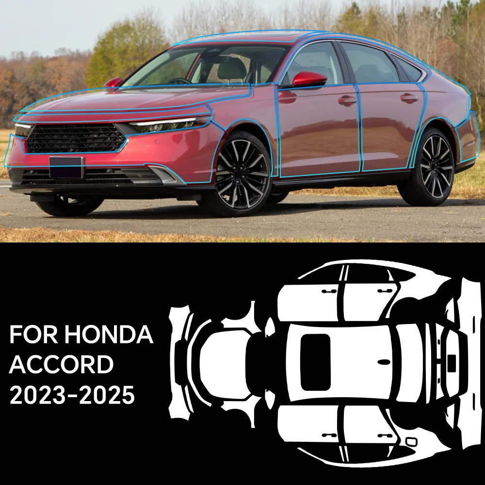 

Для Honda Accord 2023-2025 Полный автомобильный прозрачный бюстгальтер PPF Защитная пленка для краски 9 мил ТПУ Прозрачная пленка против царапин для автомобиля