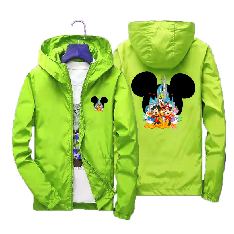 

2025 Новая мужская куртка с Микки Маусом Disney, весенне-осенняя куртка для отдыха для пары, облегающая куртка для медленного бега на открытом воздухе