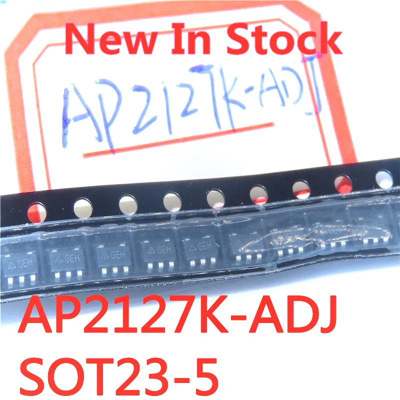 10PCS/LOT Quality 100% AP2127K-ADJ AP2127K-ADJTRG1 GEH AP2127K SOT23-5 Adjustable LDO regulator In Stock New Original