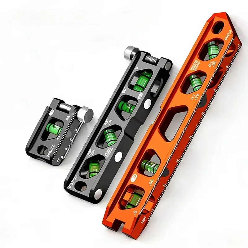 Bulk purchase of industrial-grade aluminum alloy level meters with strong magnets, suitable for multi-angle measurement