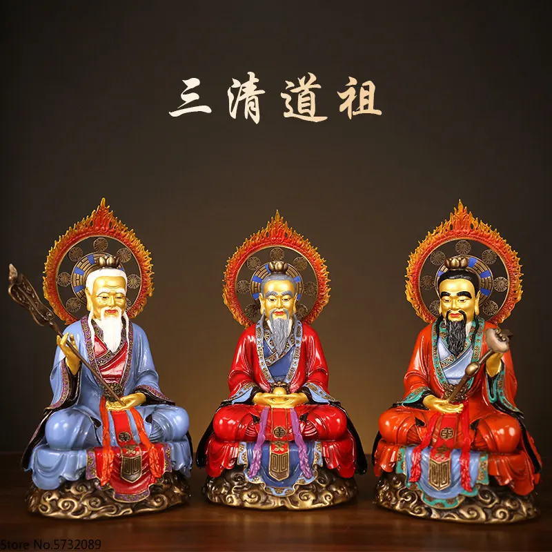 Taishang Laojun Statue, Sanqing Daozu Bronze Statue Decoration, Founder Lingbao Yuanshi Tianzun