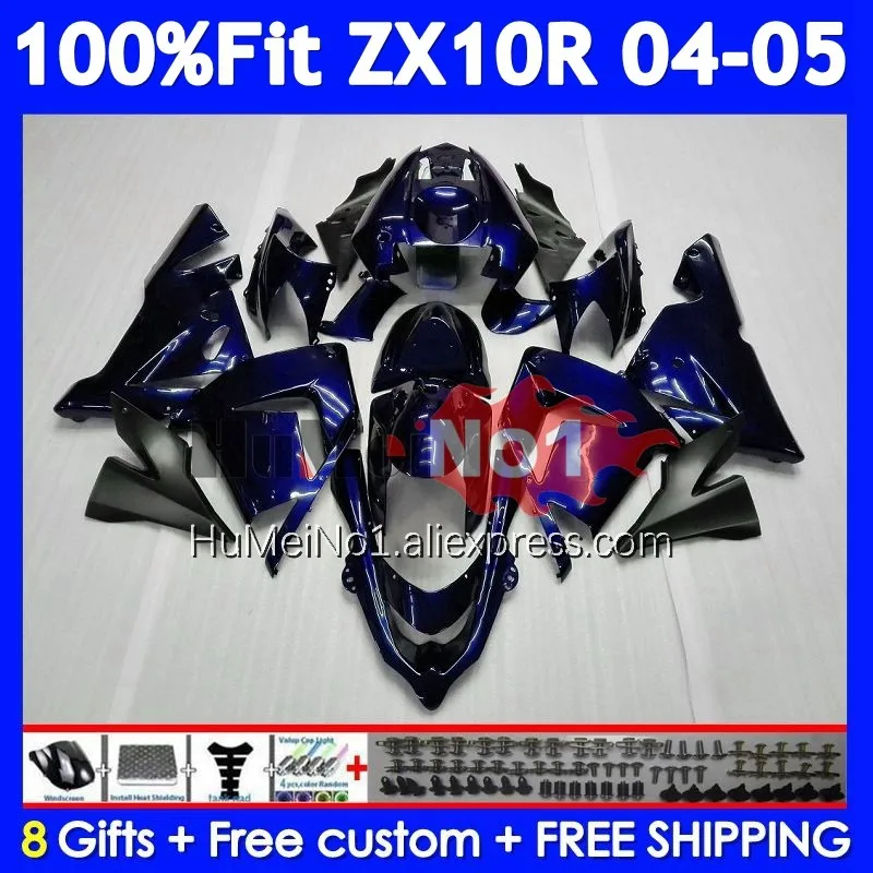 Injection Body For KAWASAKI NINJA ZX-10 ZX 10R 10 R ZX10R Dark blue 04 05 216No.67 1000CC ZX1000 CC ZX-10R 2004 2005 Fairing