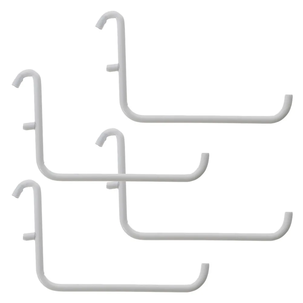 4Pcs Metal Pegboard Hooks for Tools Desktop Wall Bookshelf Organizer Garage Workshop Home Fade Resistant Easy Install Bracket