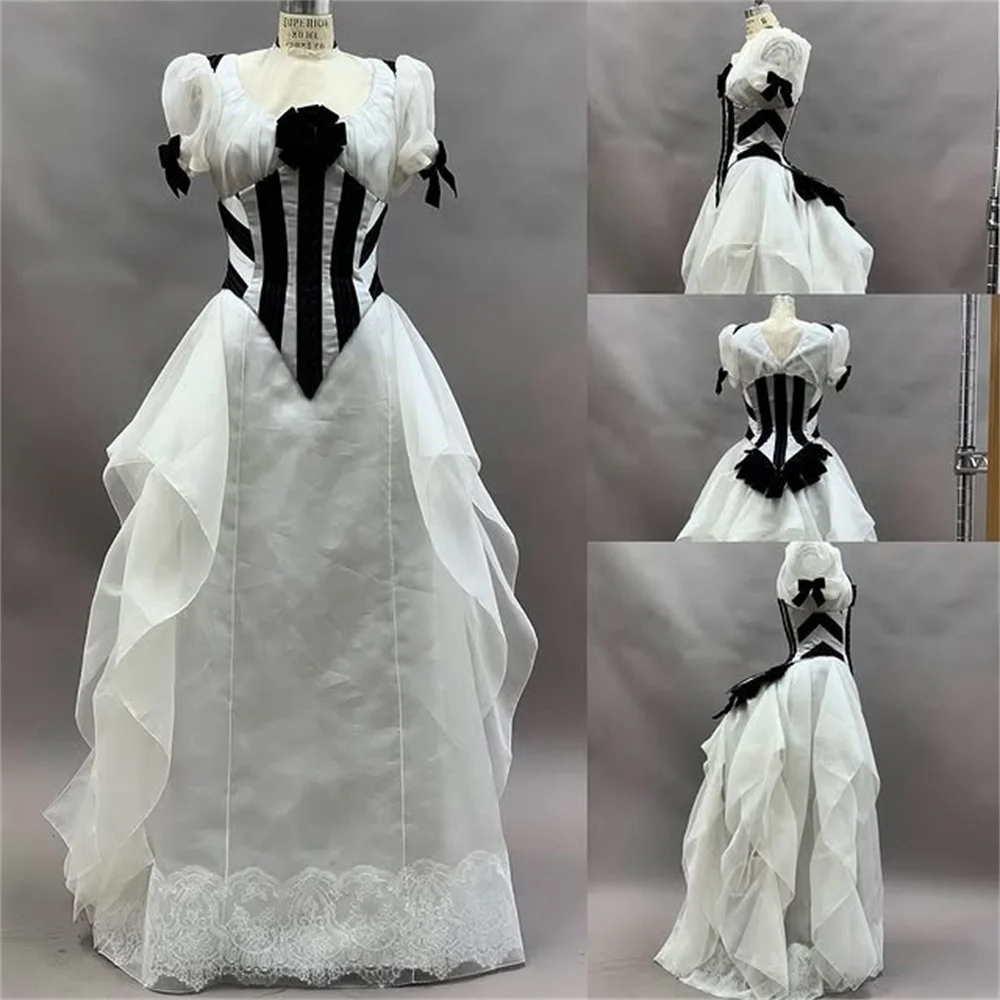 

1870s Bustle White Vintage Victorian Walking Dress Renaissance Civil War Southern Revolution Ball Gown