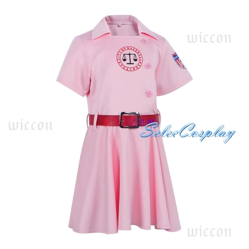 Rockford Peaches Film AAGPBL Damen Baseballkleid Kostüm Cosplay Eine Liga ihrer eigenen rosa Kleid Kostüm Takerlama