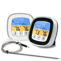 Digital Thermometer Kitchen Meat Probe Thermometer with Touchscreen LCD Display Timer Cook Mode for Grilling BBQ Cooking Meat