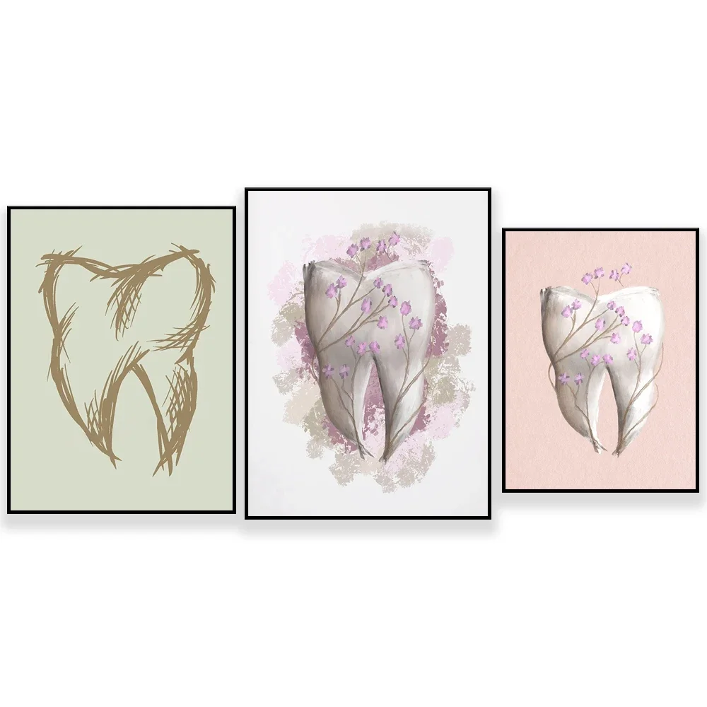 Tooth Painting. For Doctor's Office, Dentist, Dental Technician, Dentistry, dental clinic  Poster Wall Art  Present Gift