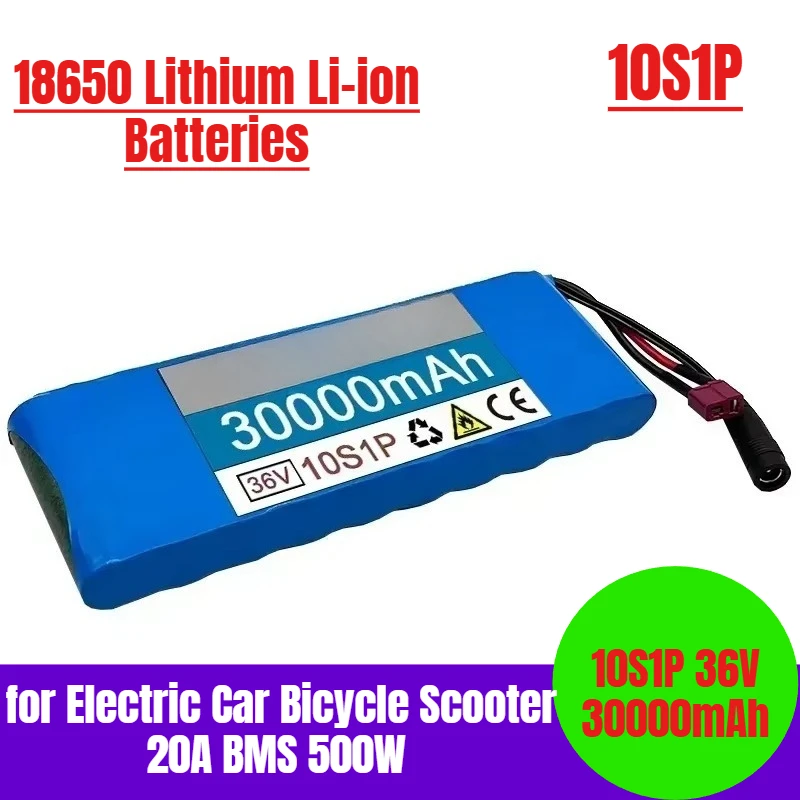 

Новые 10S1P 36 В 30000 мАч 18650 литий-ионные аккумуляторы для электромобиля, велосипеда, скутера 20A BMS 500 Вт