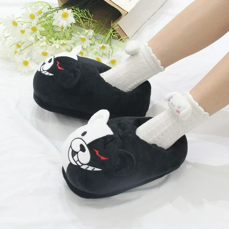 Winter plush cotton slippers dinosaur anime cosplay cartoon graphics male ladies slippers cute adult family shoes