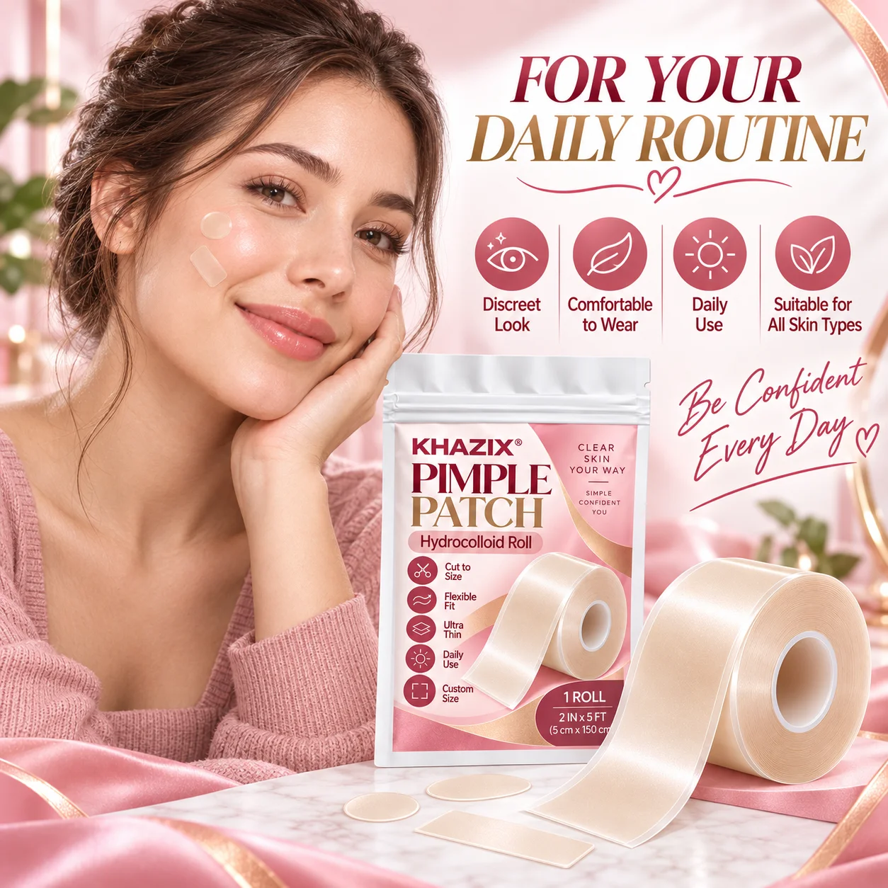 1roll Large Pimple Patch Custom Cut