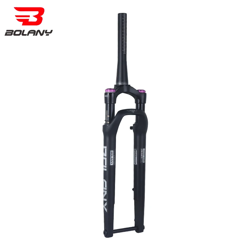 

Bolany-700C Fork ,Off-Road Bike Air Suspension Fork, Magnesium Alloy, 60mm Travel Shock Absorber, 12x100mm Barrel Axle Fork