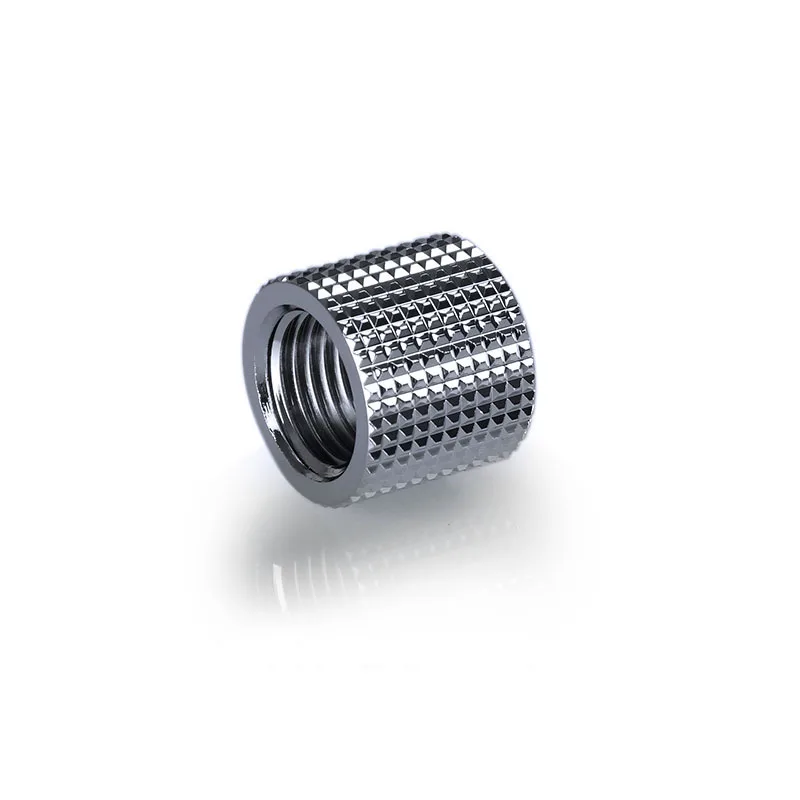Accesorio extensor de refrigeración por agua para PC de 10mm, paso hembra a hembra G1/4 pulgadas, patrón de diamante negro/plateado, AU-DPJ-10