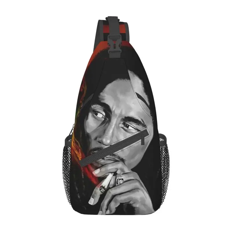 

Casual Jamaica Reggae Rock Bob Marley Sling Bags for Travel Hiking Men Chest Crossbody Backpack Shoulder Daypack