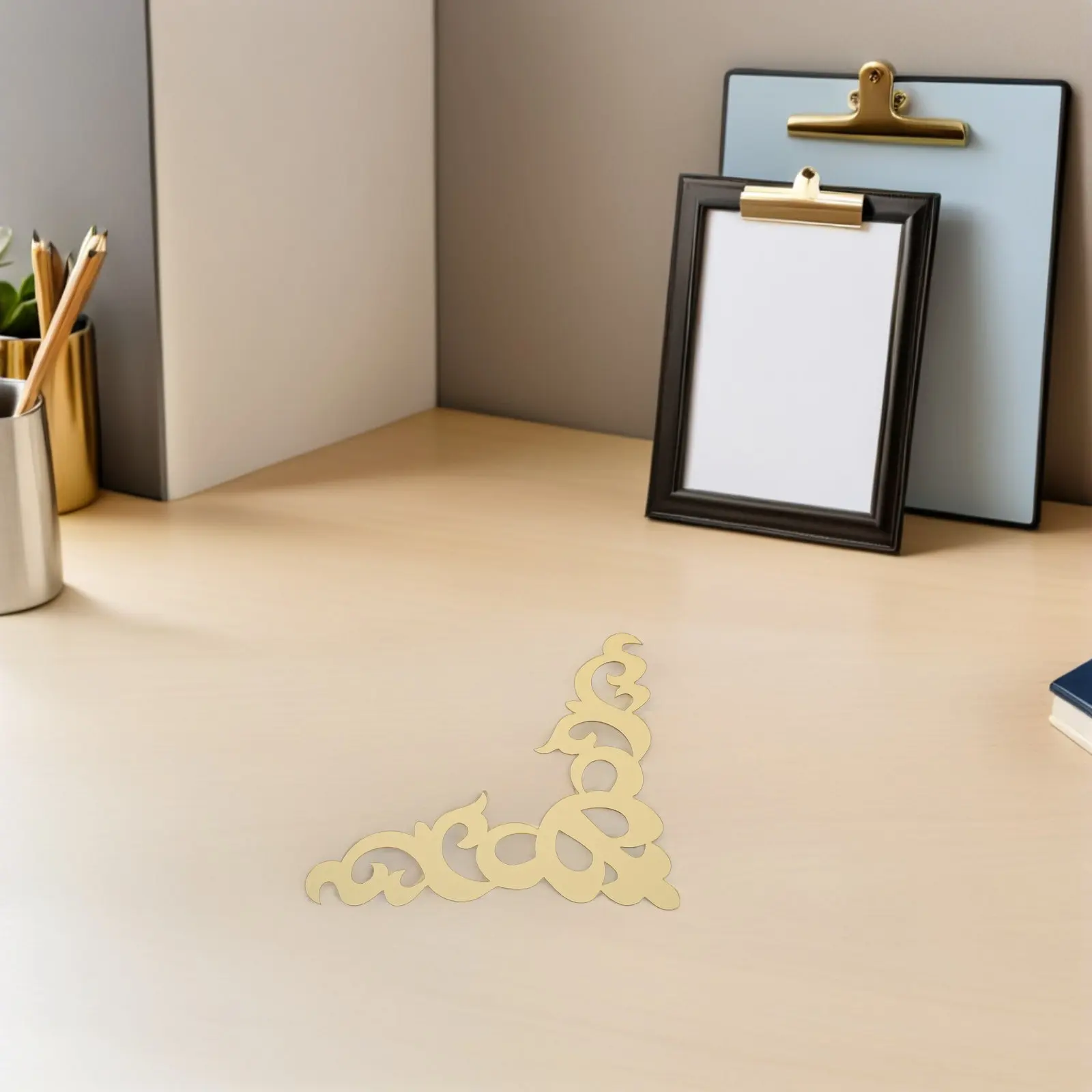 4Pcs Self-Adhesive Mirror Corner Stickers Acrylic Edge Trim Decorative Corner Applique Removable Peel Stick Wall Background