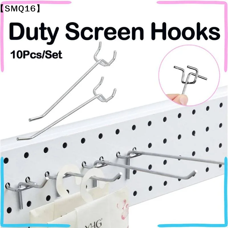 Metal Pegboard Slatwall Hooks Heavy Duty Display Hanging Wall Panel Hooks【SMQ】