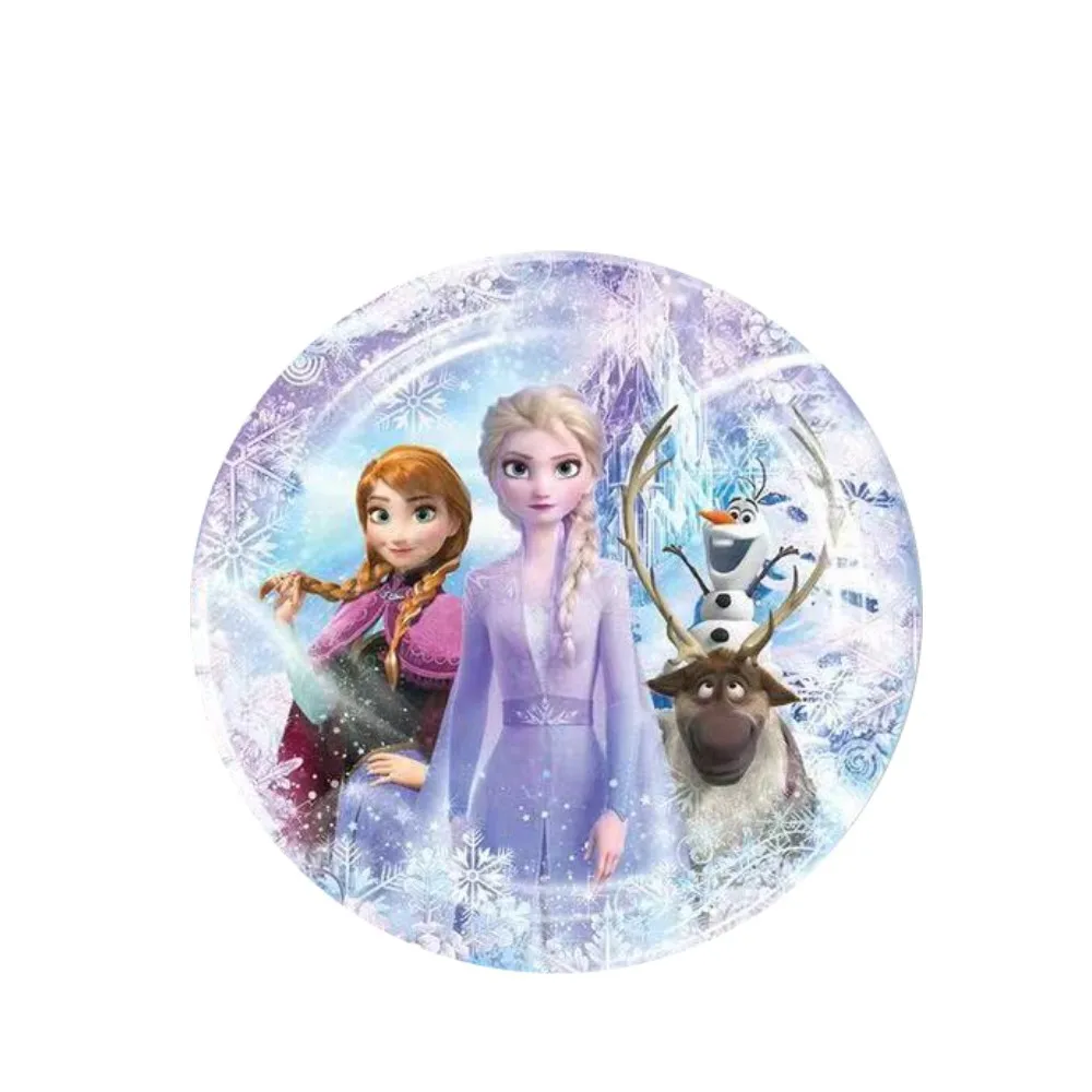 New Disney Elsa Anna Frozen 2 Party Supplies Paper Cups Paper Plate Tablecloths Kids Girls Snow Queen Birthday Party Decoration