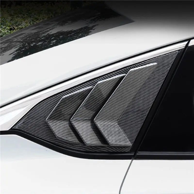 HOT-For 2018-2022 Honda Accord JDM Carbon Fiber Color Rear Side Vent Quarter Window Louver Shutter Cover Replacement Accessories