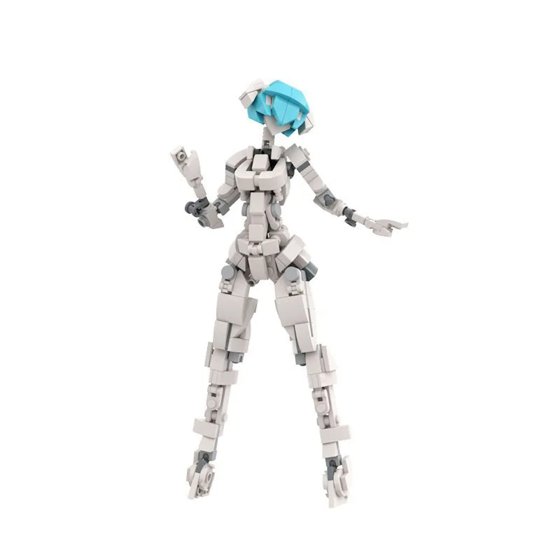 

Mechanical Female Robot Suit Tiger Girl Bunny Girls Armor Mech Valkyrie Model with wings Building Blocks Toys Kids Gifts