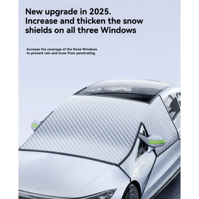 

Универсальный автомобильный снежный чехол для зимы, водонепроницаемая ткань, переднее лобовое стекло, защита от мороз, утолщенный дизайн