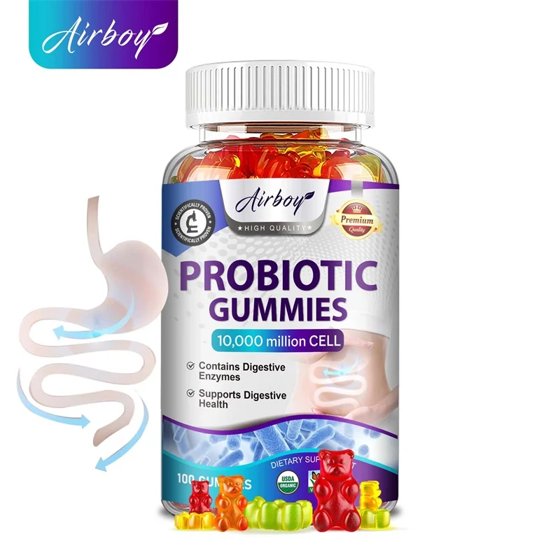 Probiotic Gummies - Supports Gut Health, Promotes Metabolism, Enhances Nutrient Absorption, and Replenishes Energy