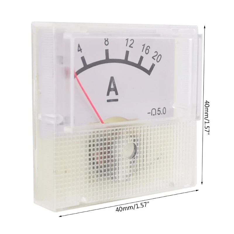 Ammeter DC0-20A Analog Panel Mechanical Pointers Type Ampere Meter Current Meter Dropship