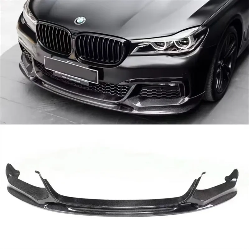 

For BMW 7 Series G11 G12 730 740 2016-2023 Real Carbon Fiber Front Lip Front Bumper Lower Lip Under Spoiler Splitter Body Kit