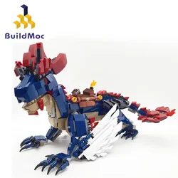 BuildMOC MOC-106666 Ark Rock Drake Movie Monster Character Building Block Mini Animal DIY Toys For Children Christmas Gift