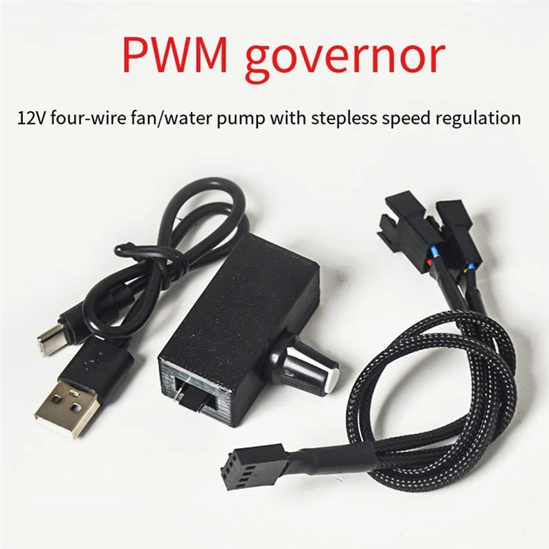 A73M-PWM Geschwindigkeitsregler 12V 4Pin PWM Lüfterregler USB TYPE-C Netzteil DIY Wasserkühlung Kühler