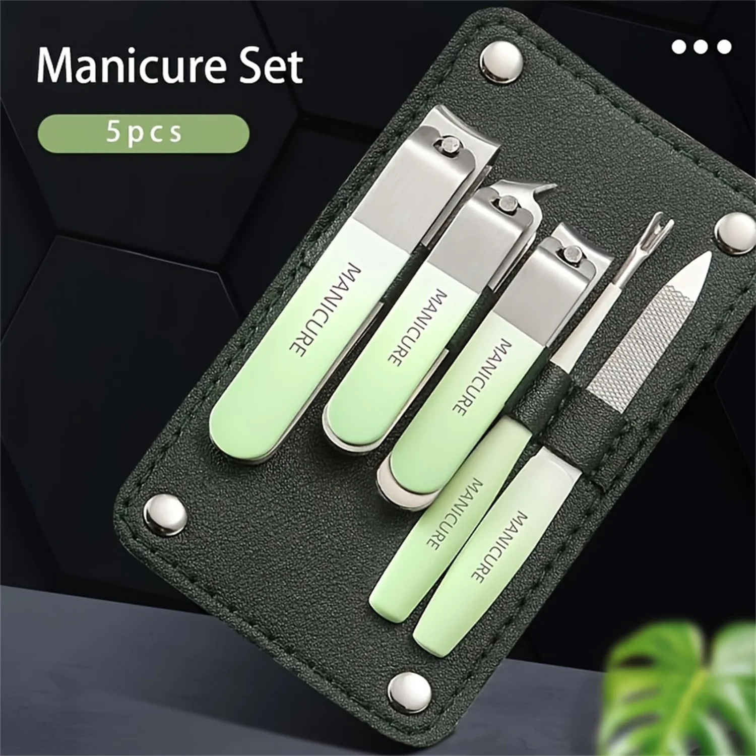 5pcs Nail Clippers Set, Nail Cuticle Removal Fork, Sharp Edge Fingernail And Toenail Clipper Cutter, Nail File