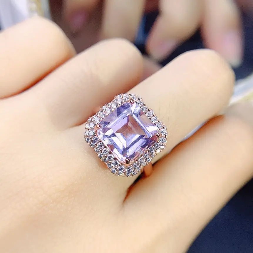 

Vintage Lavender Amethyst Ring Rose Gold Amethyst Engagement Ring 925 Silver Wedding Feb Birthstone Anniversary Ring Jewelry