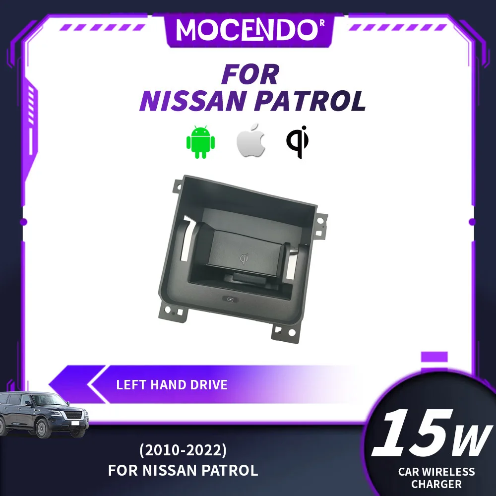 

Car Wireless Charger Pad for Nissan Patrol Y62 2010-2022 Universal Fit for Xiaomi iPhone - Vehicle Mount Charging Accessory