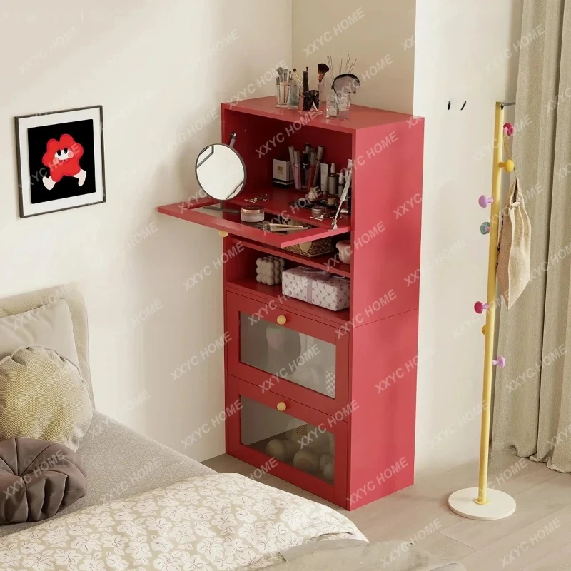 

A Retro 1style living room lower turn door, entrance cabinet combination stacking cabinet, glass storage cabinet dust-proof
