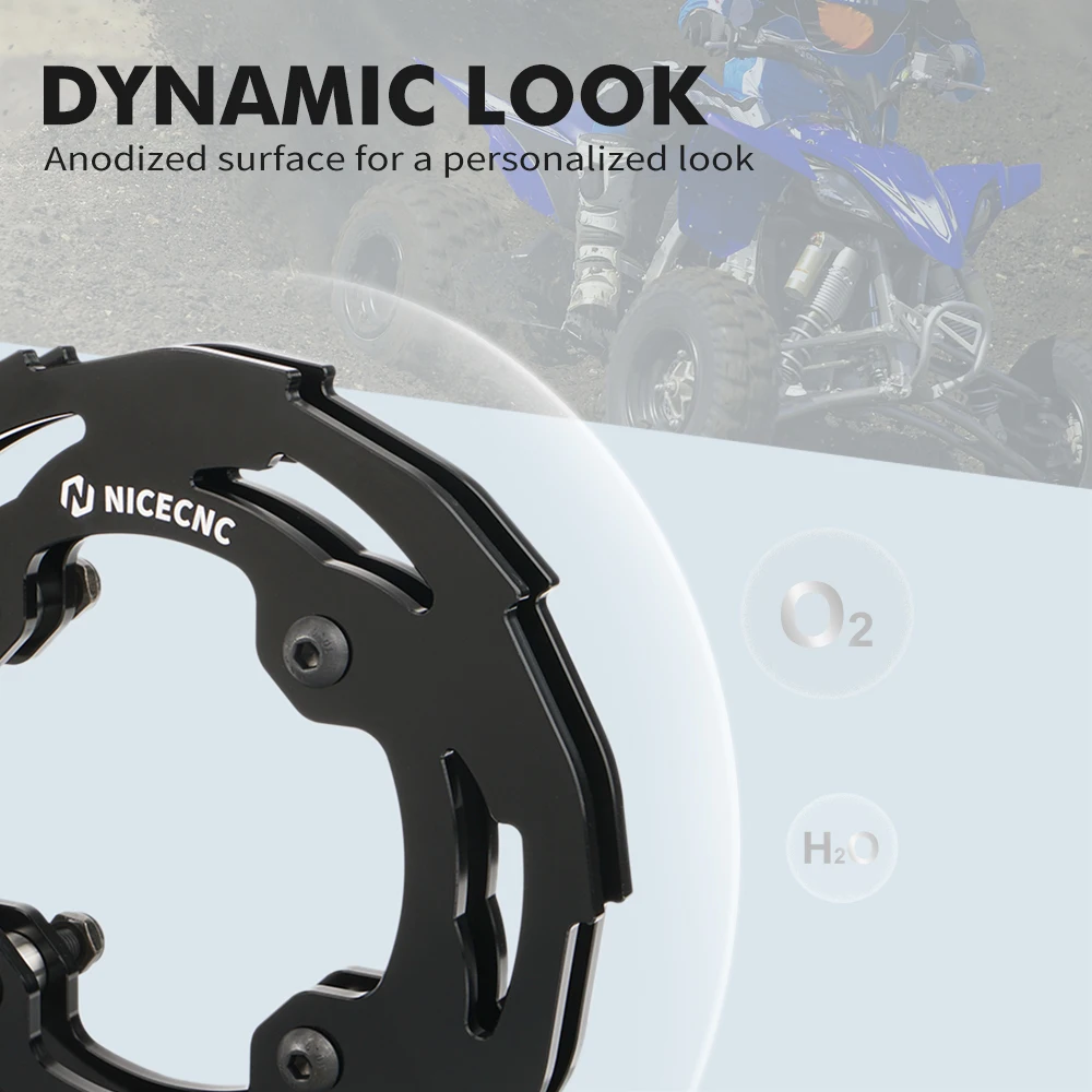 NICECNC Für Yamaha YFZ450R RSE 2009-2022 2 Stück Kettenradschutzabdeckung, verhindert Entkette, Aluminium ATV-Zubehör – Detail 4
