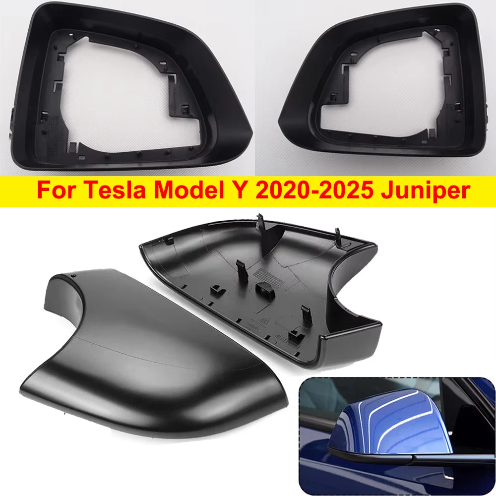 Couvercle de rétroviseur latéral de voiture, support inférieur, cadre de rétroviseur pour Tesla modèle Y juniper 2020 – 2025, 8202102 8202202 8202101 8202201