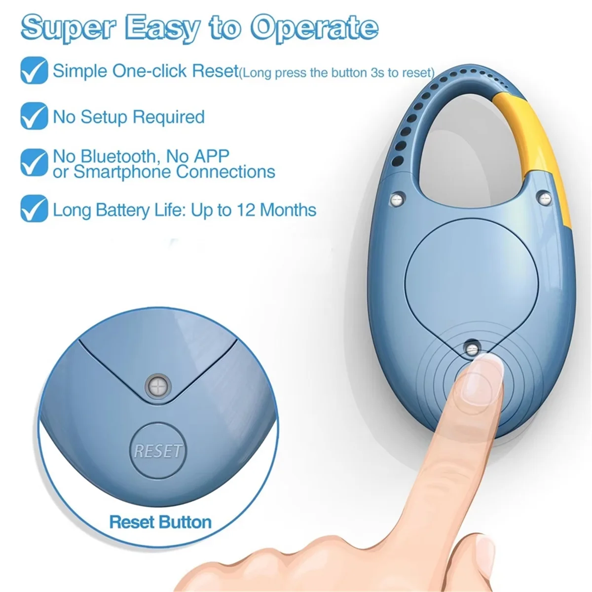 Mini Digital Pedometer 3D Walking Step Counter Blue & YellowJAS