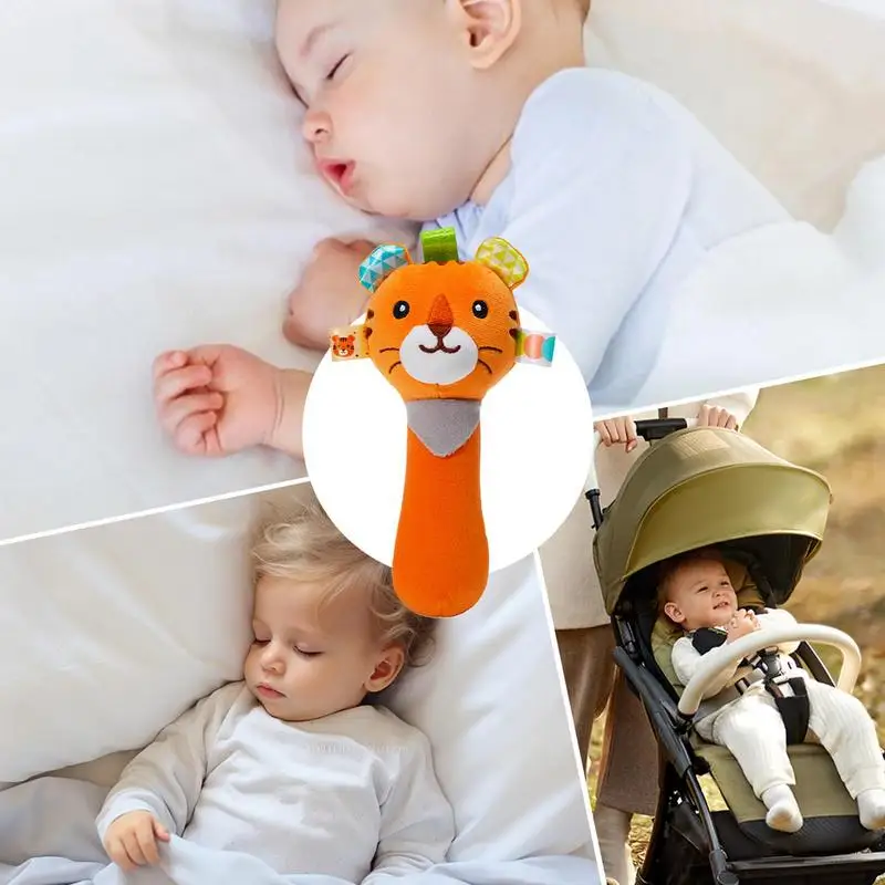 Soft Rattle ของเล่นสําหรับทารกพัฒนาการ Hand Grip ของเล่นการ์ตูนสัตว์ Rattles Sensory ของเล่นเพื่อการศึกษา Early สําหรับ 3-5 ปี