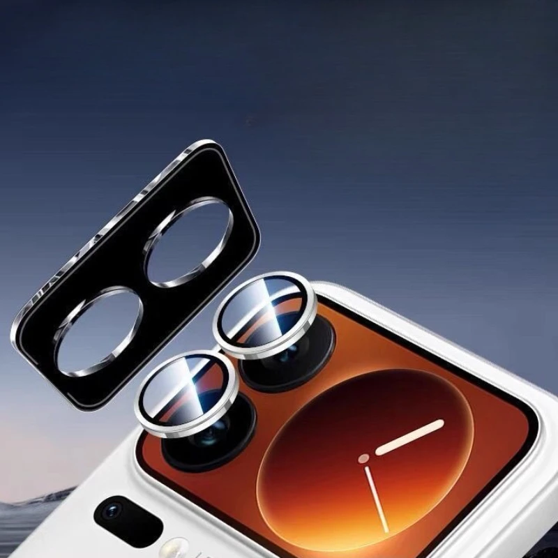 For XiaoMi 17 Pro Max Metal Ring Glass Camera Protectors For Xiaomi17 17pro Aluminium Alloy Tempered Glass Positioning Lens Film