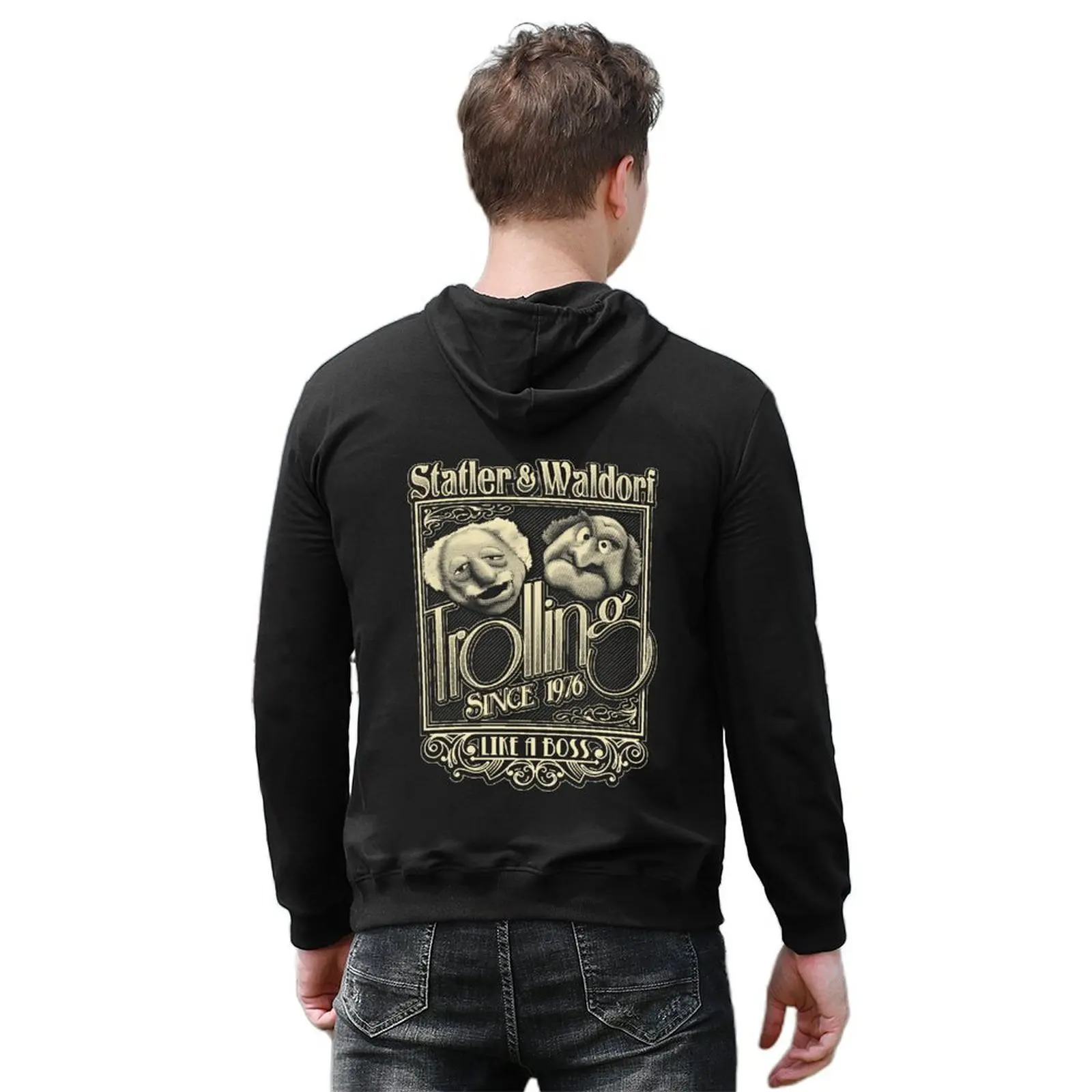 جداد ترول هوديي ملابس الخريف الرجالية الكورية الخريف الذكور هوديي