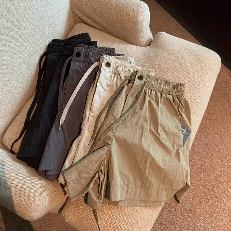 Thin Quick Drying Shorts Women's Summer Loose Casual Wide Leg Pants Elastic Waist Ultra Short Shorts Plus Size Women's Clothing image 4