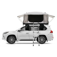 ABS Hard Shell Automatic Car Tent with Hydraulic Lever Support 3-4 Person Large Outdoor SUV Roof Top Sleeping Camping Hiking