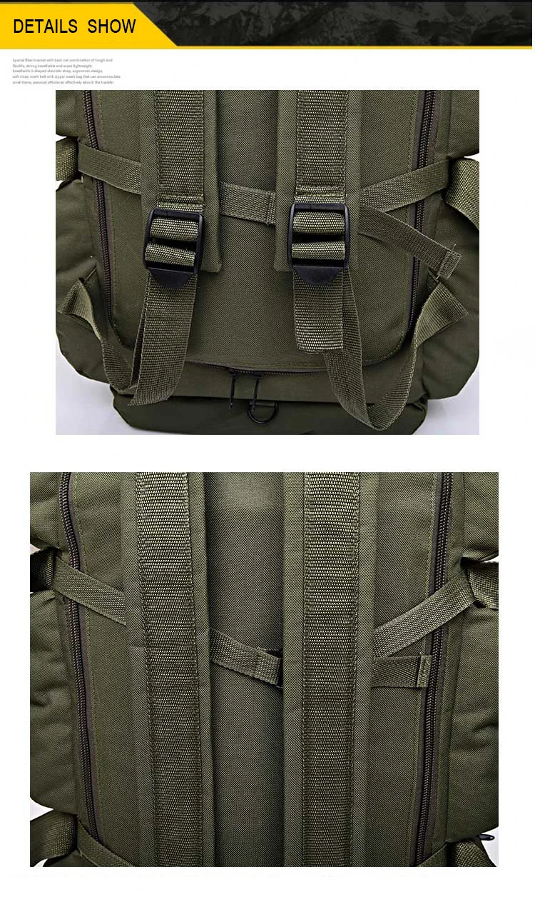 100L Camping-Rucksack, großer Reiserucksack für Herren, Outdoor-Schultertasche, Wander- und Trekking-Tasche, taktische Reisetasche, Weekender – Detail 9