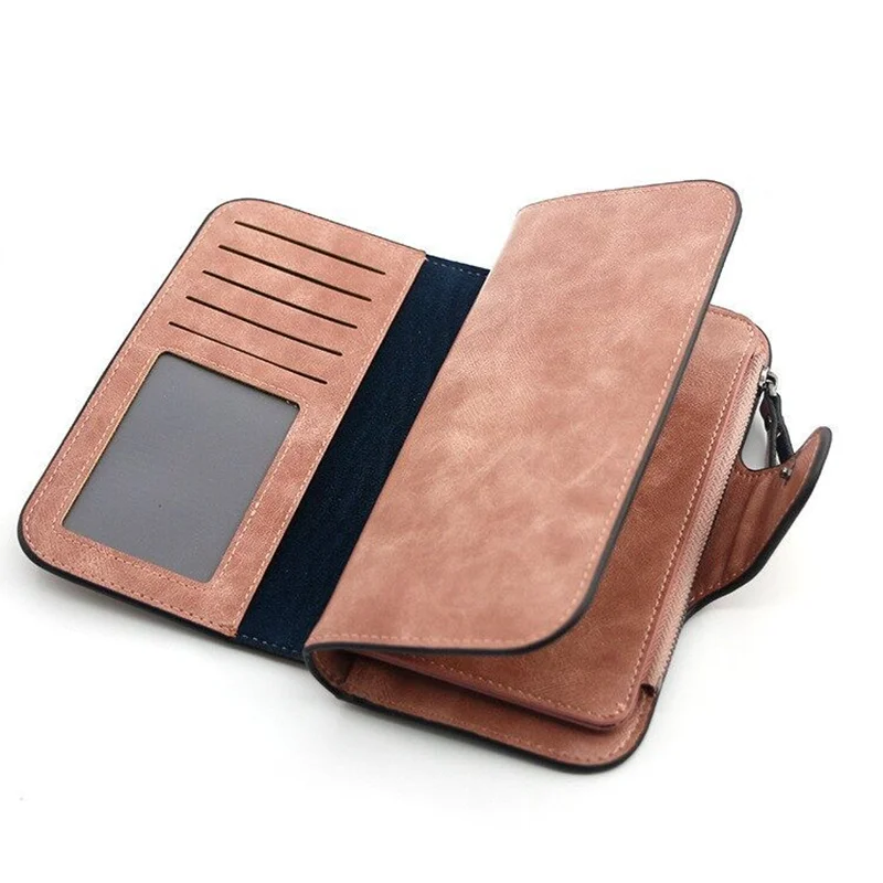Mode Brieftasche Frau Lange Kupplung PU Leder Handtasche Große Kapazität Karte Halter Zipper Geldbörse Geld Tasche für Damen – Detail 4