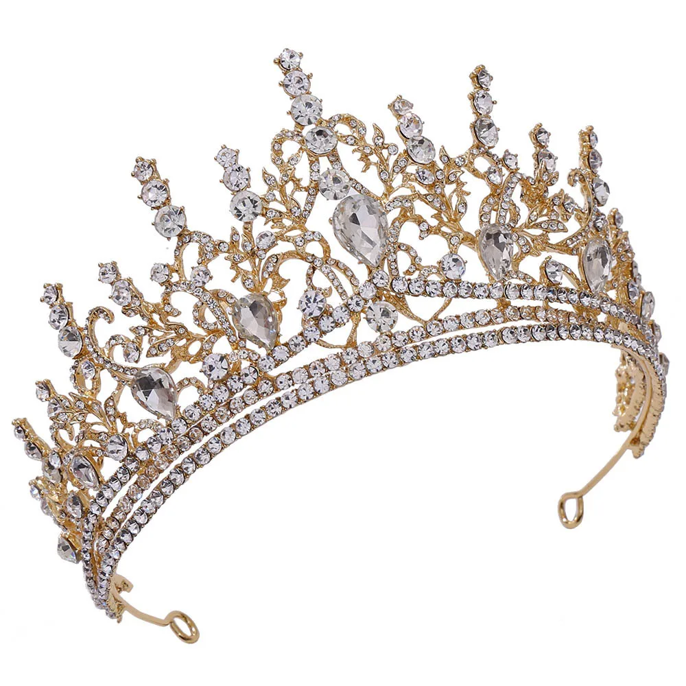 Prinzessin Stirnband Crown Strass Glitzernden Braut Kopfschmuck Legierung Haar Hoop Haar Zubehör für Braut Frauen SAL99