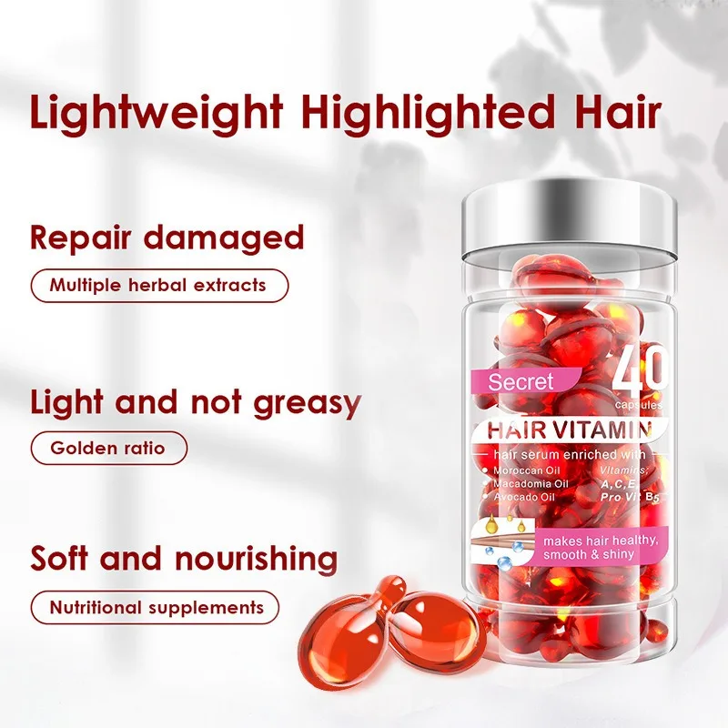 

Сыворотка для волос улучшает вьющиеся волосы, несмываемое капсульное масло.