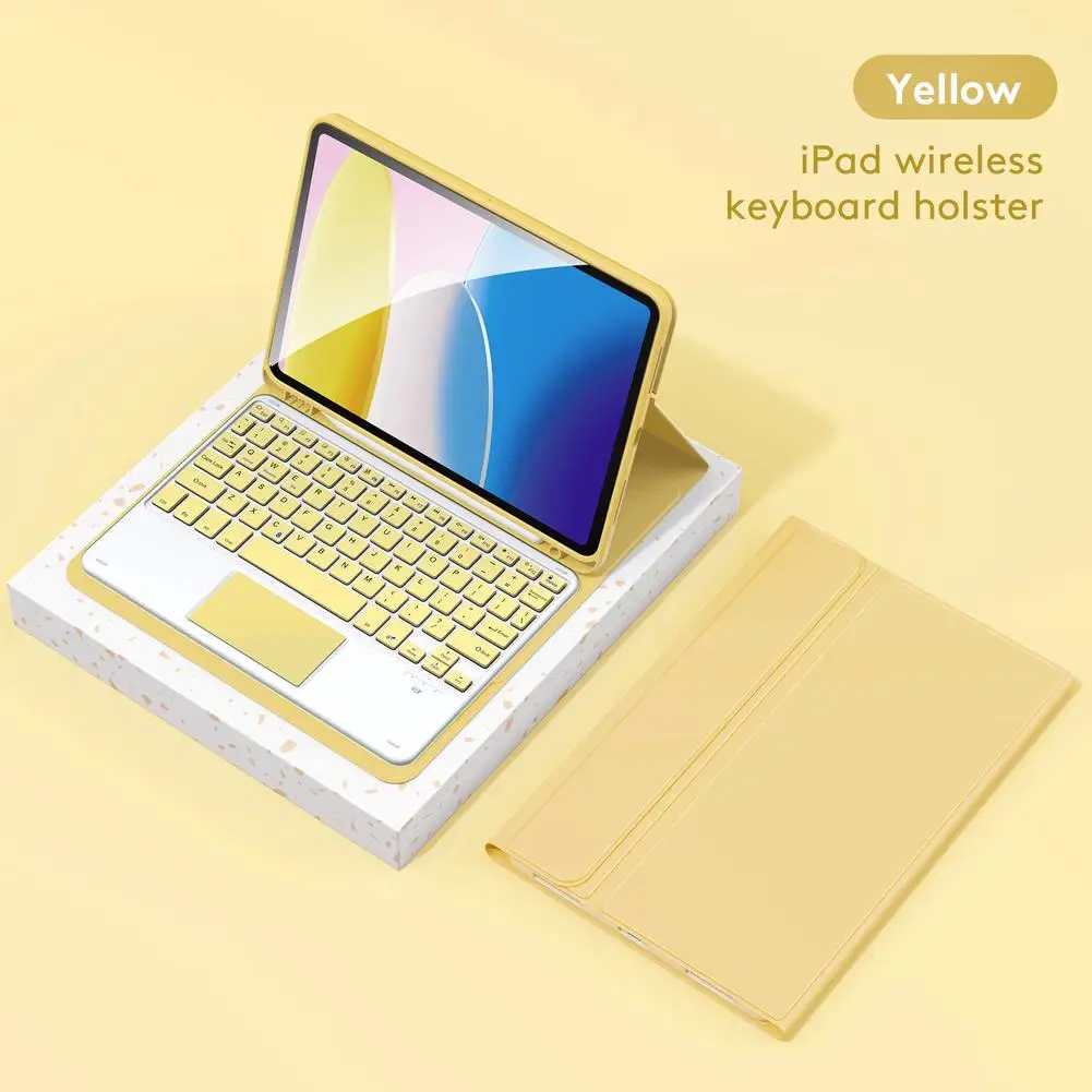 Bluetooth-compatible Keyboard With Protective Leather Case Set Compatible For pad Pro11 Air5 10.9 Inch 11 Inch