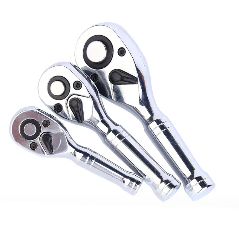 

1/4" 3/8" 1/2" Mini Ratchet Wrench 72 Teeth Spanner Portable Torque Wrenches Quick Socket Ratchet Wrench Metal Handle Hand Tools