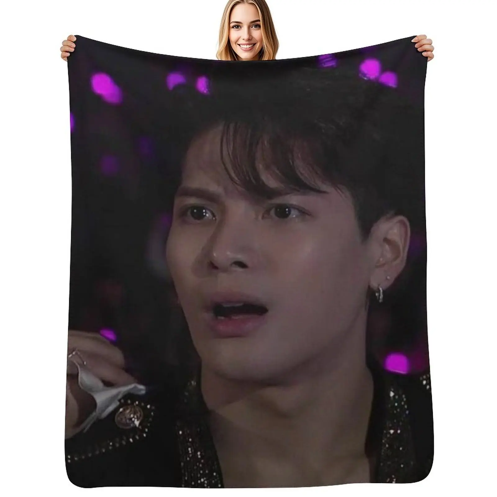 

GOT7 Jackson MAMA Meme Throw Blanket For Sofa Thin anime Hairys Bed covers Blankets