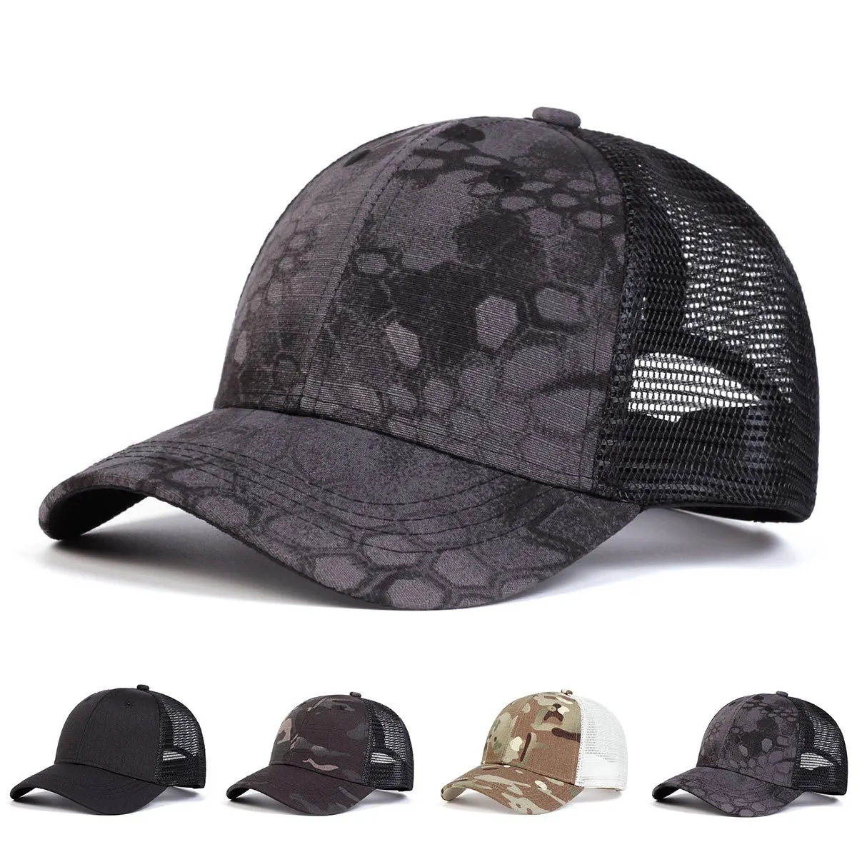 

New Children's Camouflage Baseball Cap Outdoor Breathable Sunshade Caps Casual Fashion Boys Girls Mesh Hat Wholesale