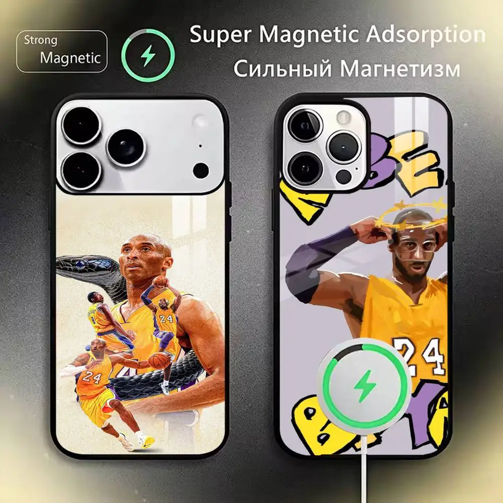 

Number 8&24 Basketball Player Design Phone Case For iPhone17,16,15,14,13,12,11 Plus,Pro Magnetic with Magsafe Wireless Charging